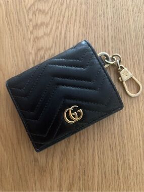 Gucci Marmont Black Card Case Wallet
